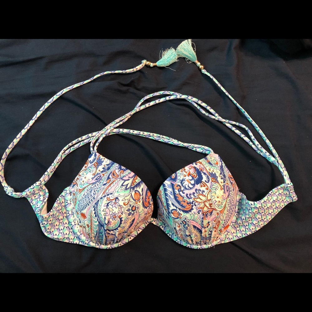Victoria’s Secret Blue Paisley Push-up Bikini Top